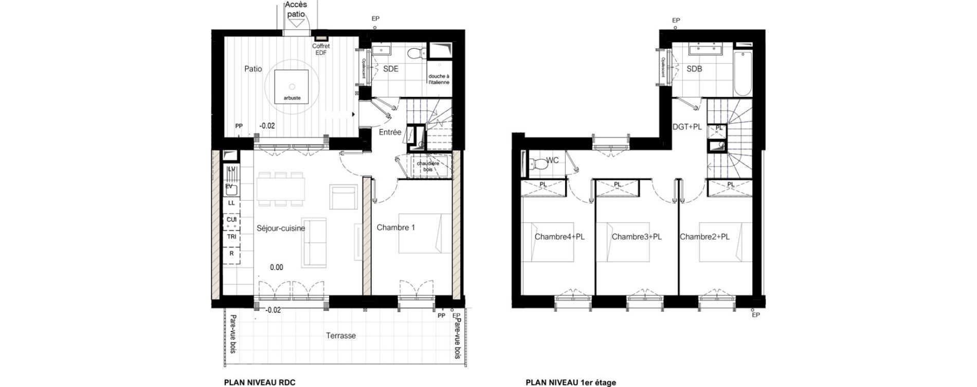 Duplex T5 de 94,30 m2 &agrave; Bussy-Saint-Georges Sycomore