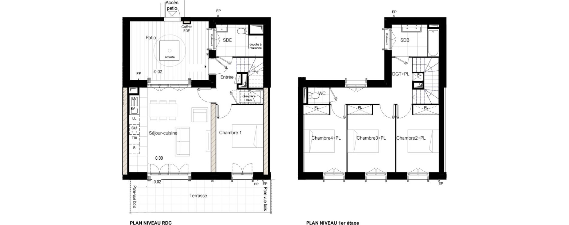 Duplex T5 de 94,30 m2 &agrave; Bussy-Saint-Georges Sycomore