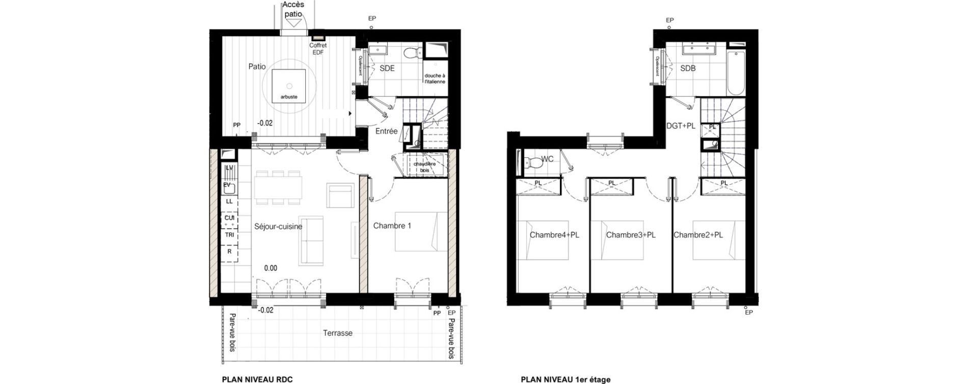 Duplex T5 de 94,30 m2 &agrave; Bussy-Saint-Georges Sycomore