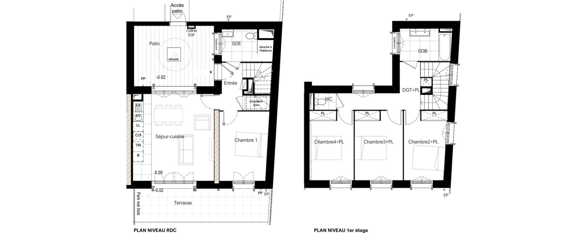 Duplex T5 de 93,25 m2 &agrave; Bussy-Saint-Georges Sycomore