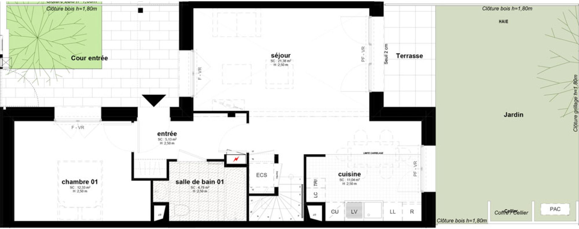 Maison T4 de 89,89 m2 &agrave; Bussy-Saint-Georges Sycomore