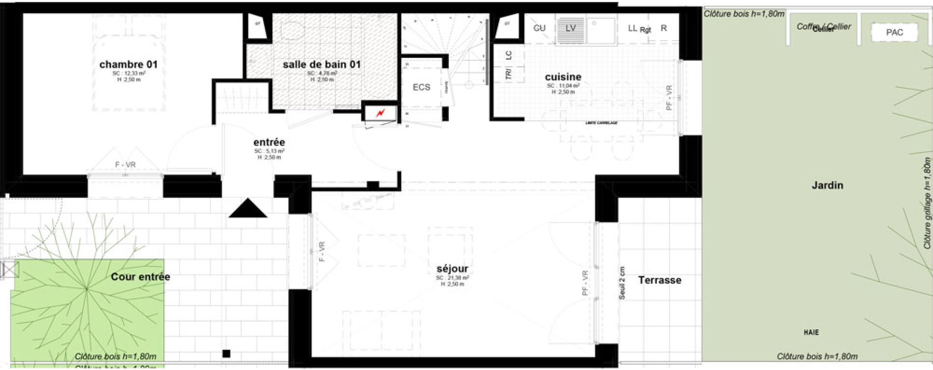 Maison T4 de 89,89 m2 &agrave; Bussy-Saint-Georges Sycomore