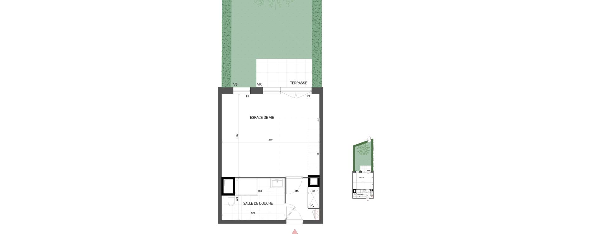 Studio de 32,25 m2 &agrave; Chalifert Centre