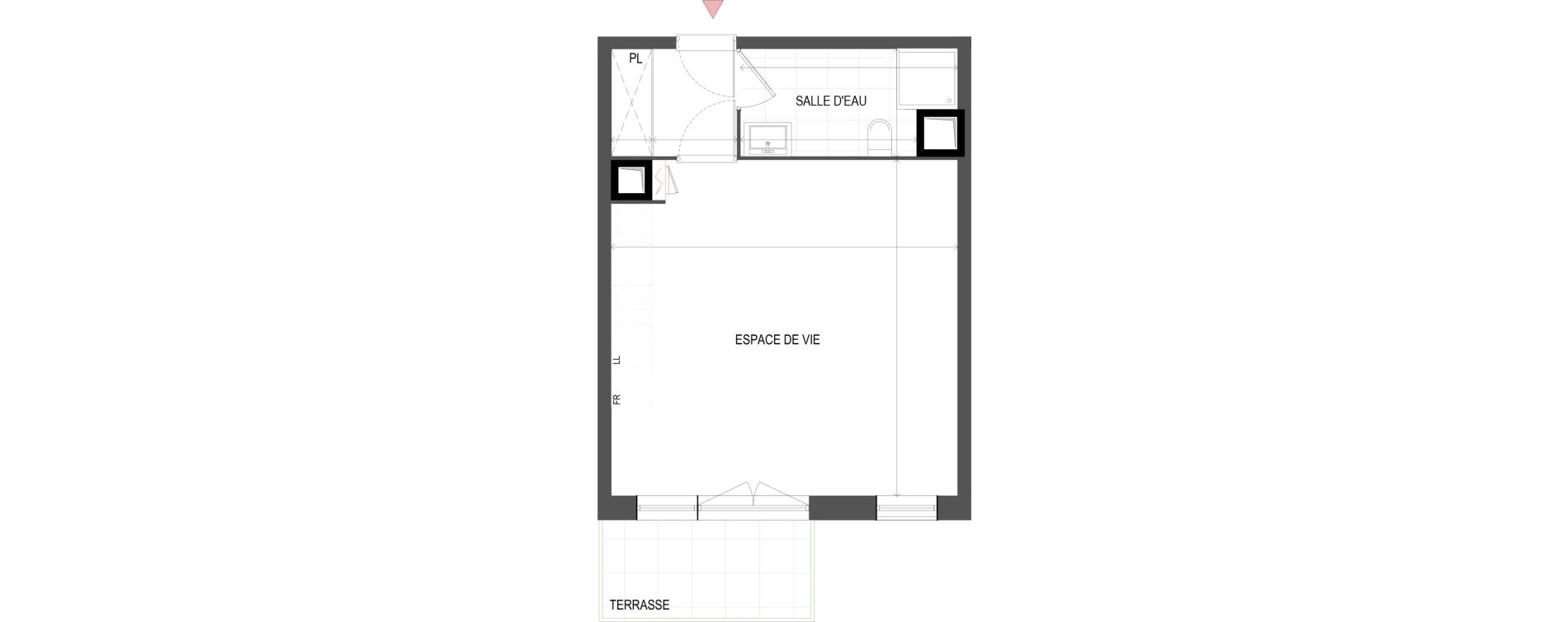 Studio de 32,55 m2 &agrave; Chalifert Centre