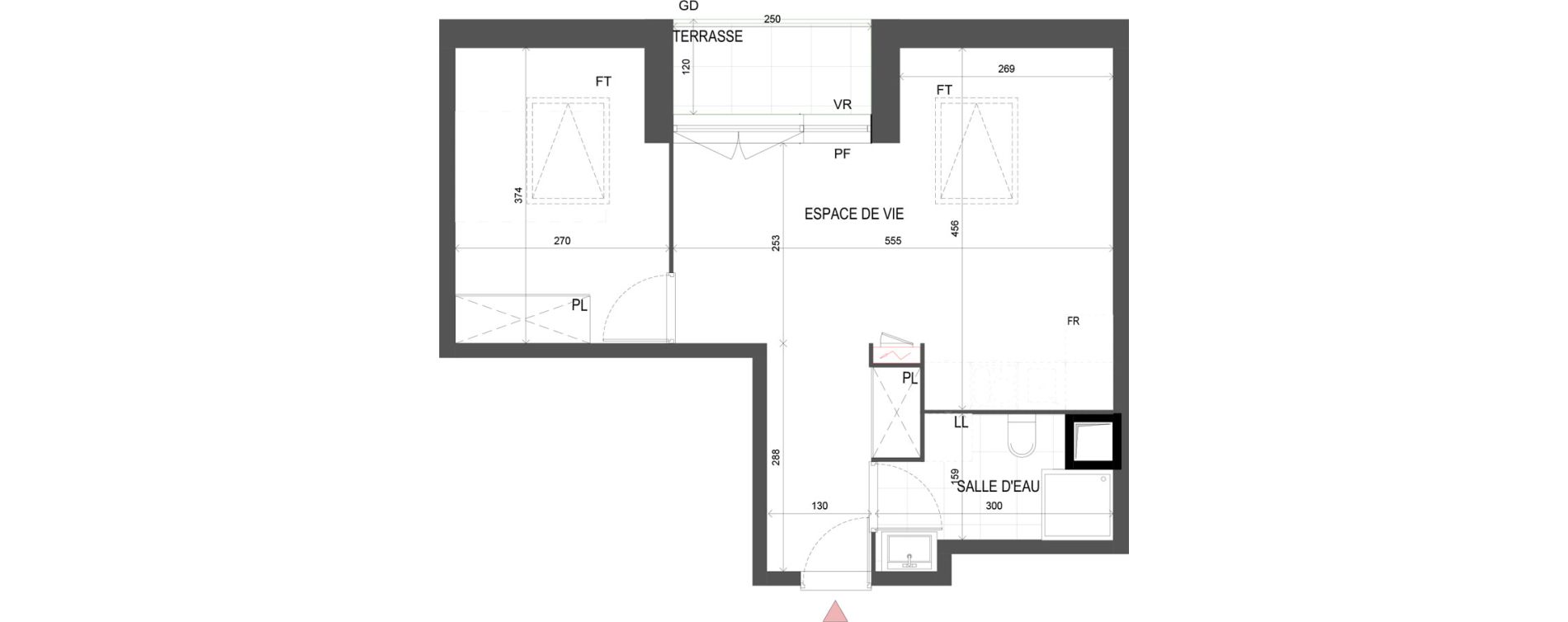 Appartement T2 de 37,71 m2 &agrave; Chalifert Centre