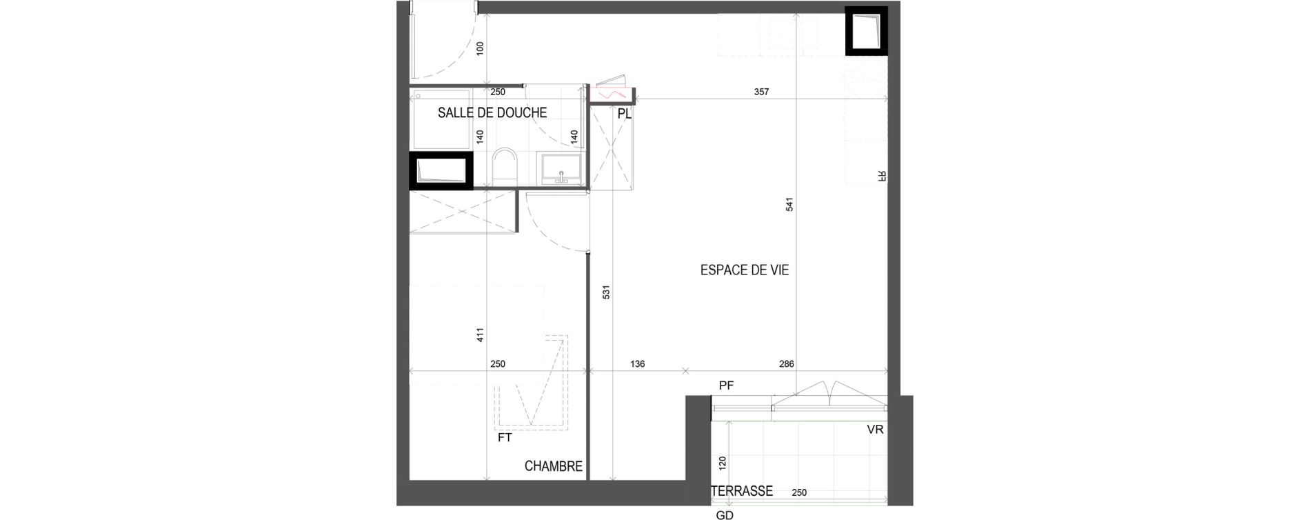 Appartement T2 de 39,90 m2 &agrave; Chalifert Centre