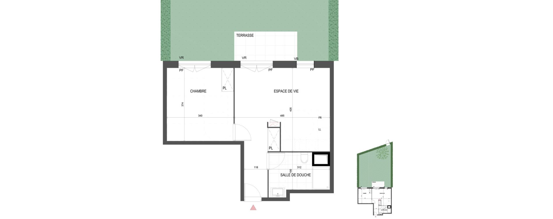 Appartement T2 de 41,24 m2 &agrave; Chalifert Centre