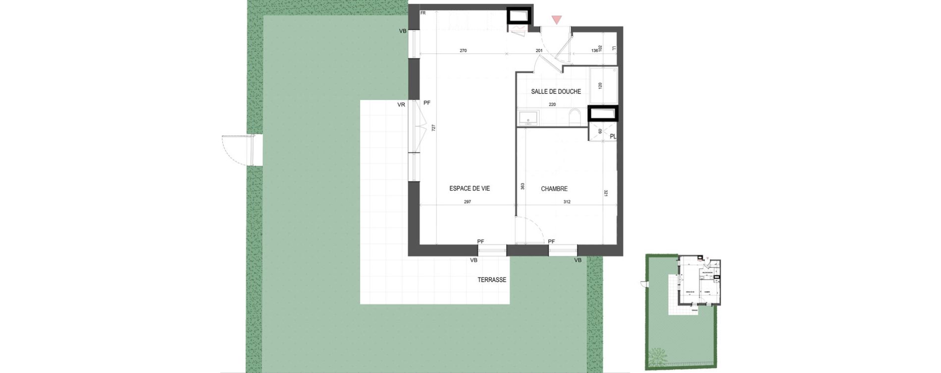 Appartement T2 de 41,29 m2 &agrave; Chalifert Centre