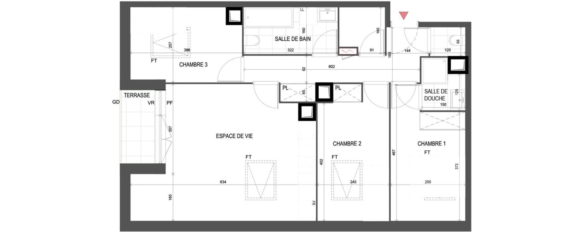 Appartement T4 de 75,70 m2 &agrave; Chalifert Centre