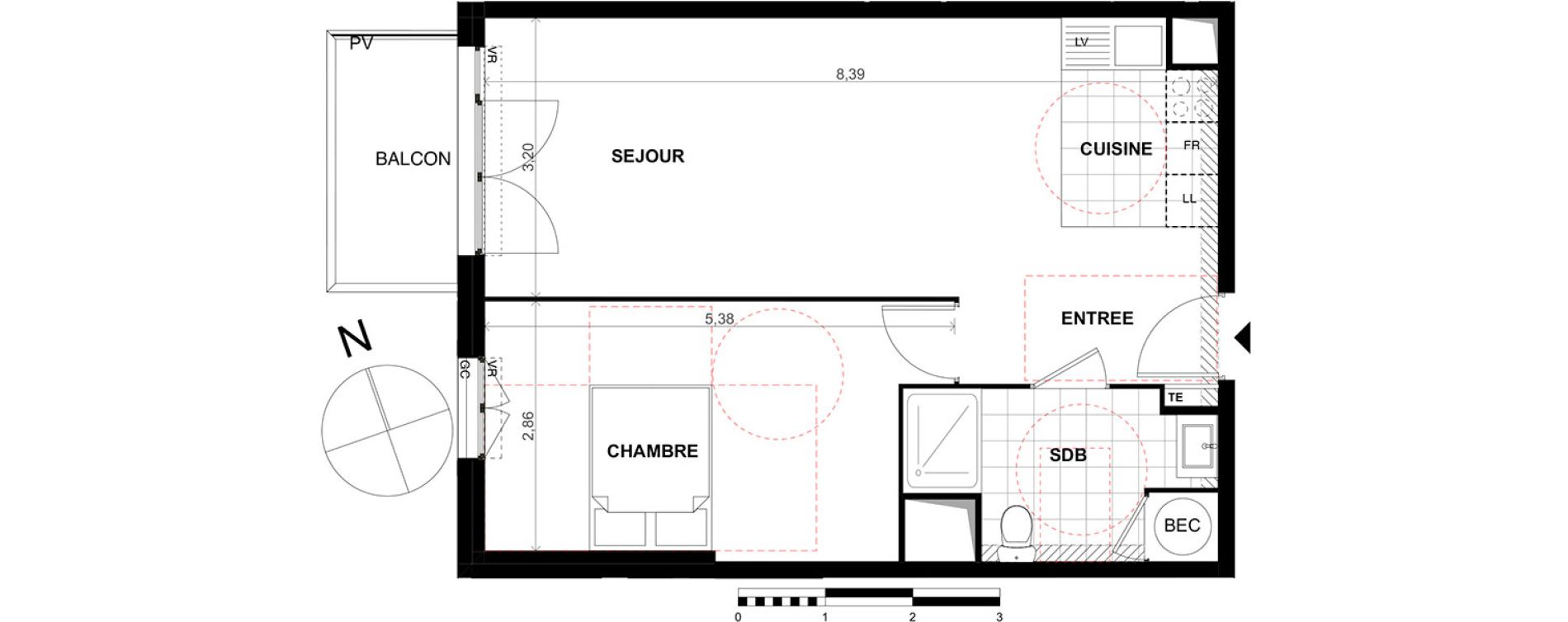 Appartement T2 de 48,80 m2 &agrave; Chalifert Centre