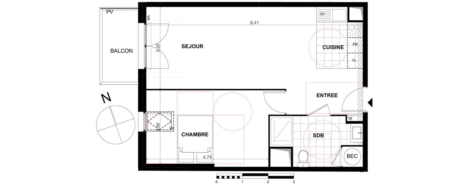 Appartement T2 de 48,80 m2 &agrave; Chalifert Centre