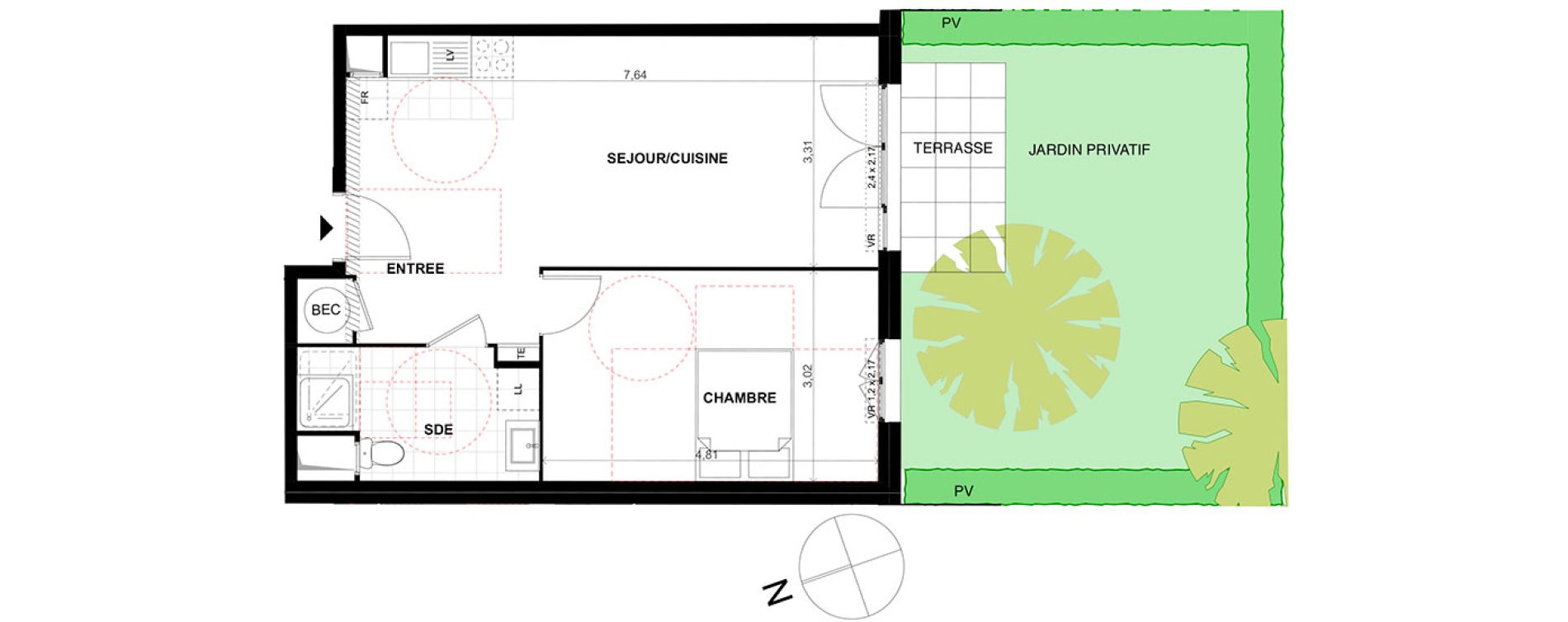 Appartement T2 de 47,10 m2 &agrave; Chalifert Centre