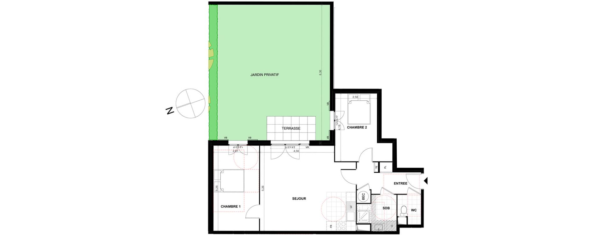 Appartement T3 de 66,80 m2 &agrave; Chalifert Centre