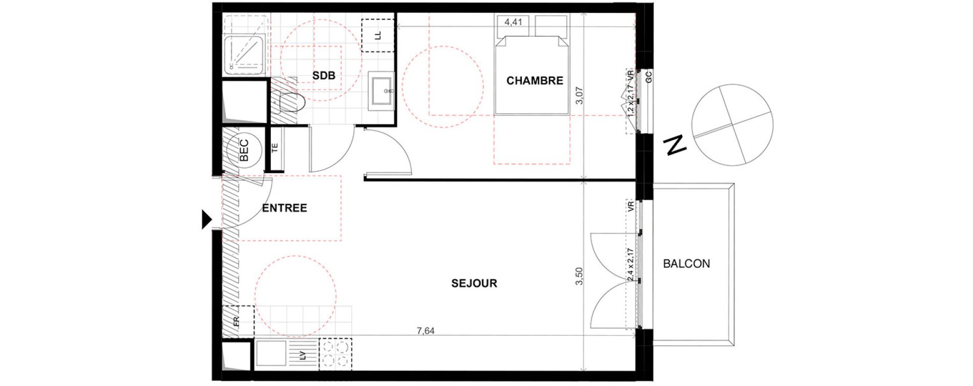Appartement T2 de 46,40 m2 &agrave; Chalifert Centre