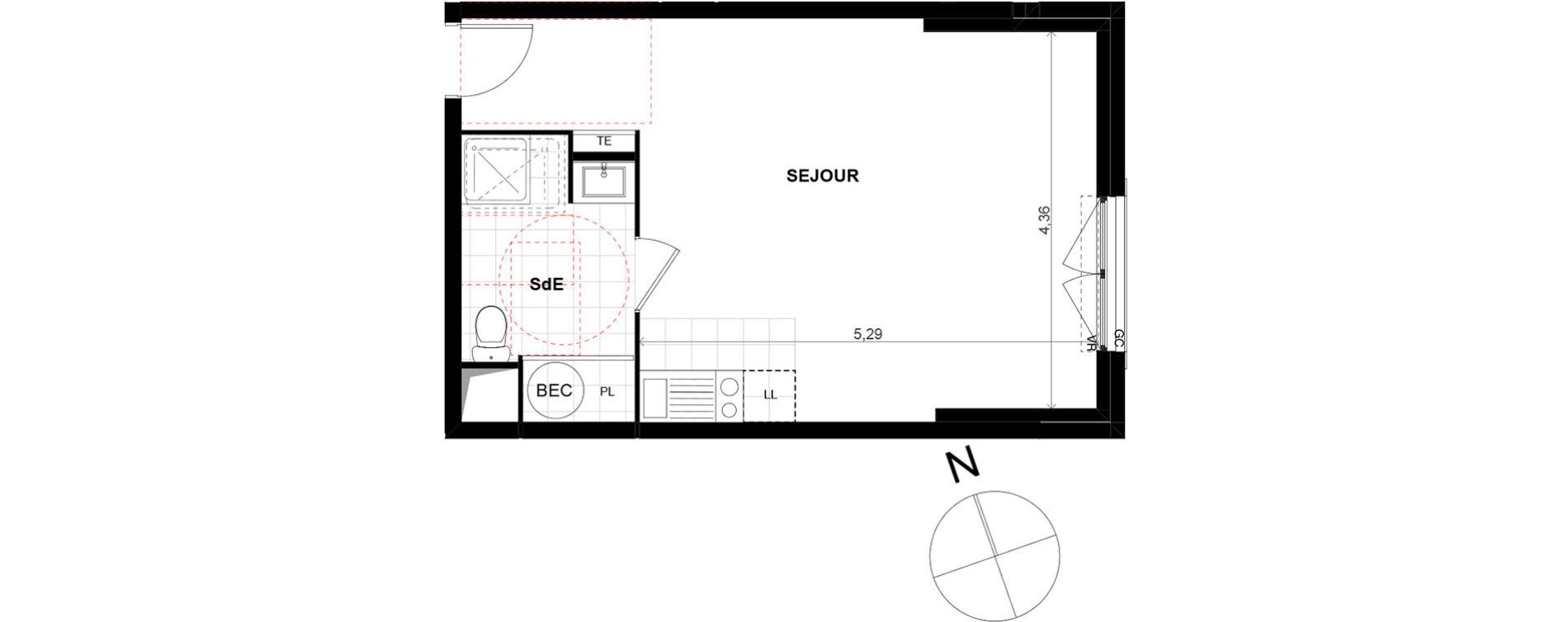 Appartement T1 de 33,00 m2 &agrave; Chalifert Centre