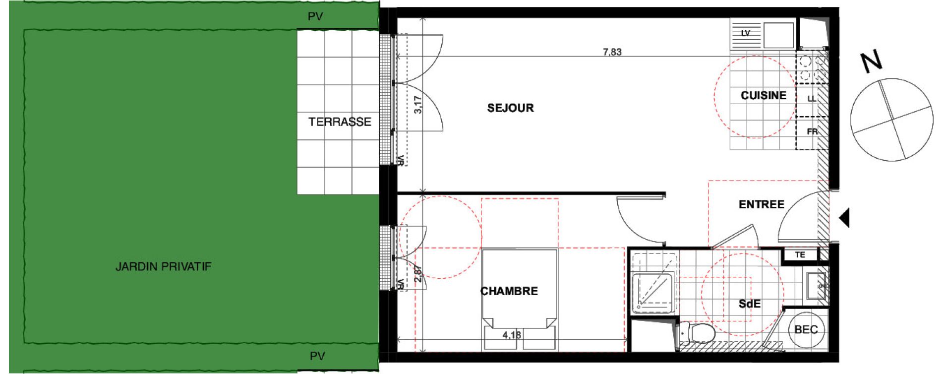 Appartement T2 de 45,60 m2 &agrave; Chalifert Centre