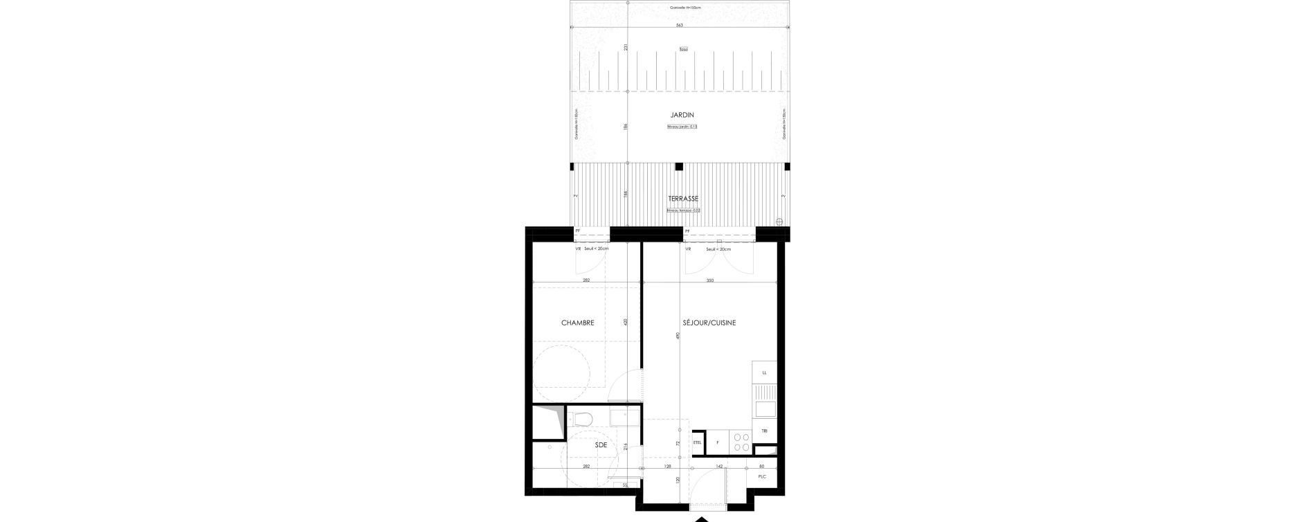 Appartement T2 de 40,00 m2 &agrave; Champs-Sur-Marne Les hauts de nesles