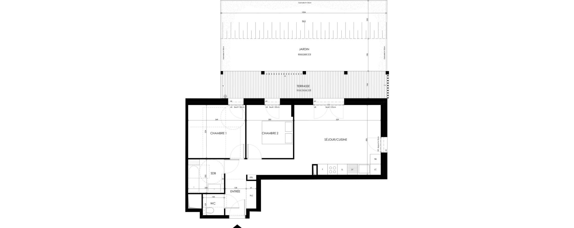 Appartement T3 de 57,13 m2 &agrave; Champs-Sur-Marne Les hauts de nesles