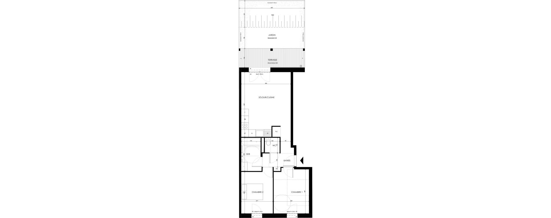 Appartement T3 de 58,45 m2 &agrave; Champs-Sur-Marne Les hauts de nesles