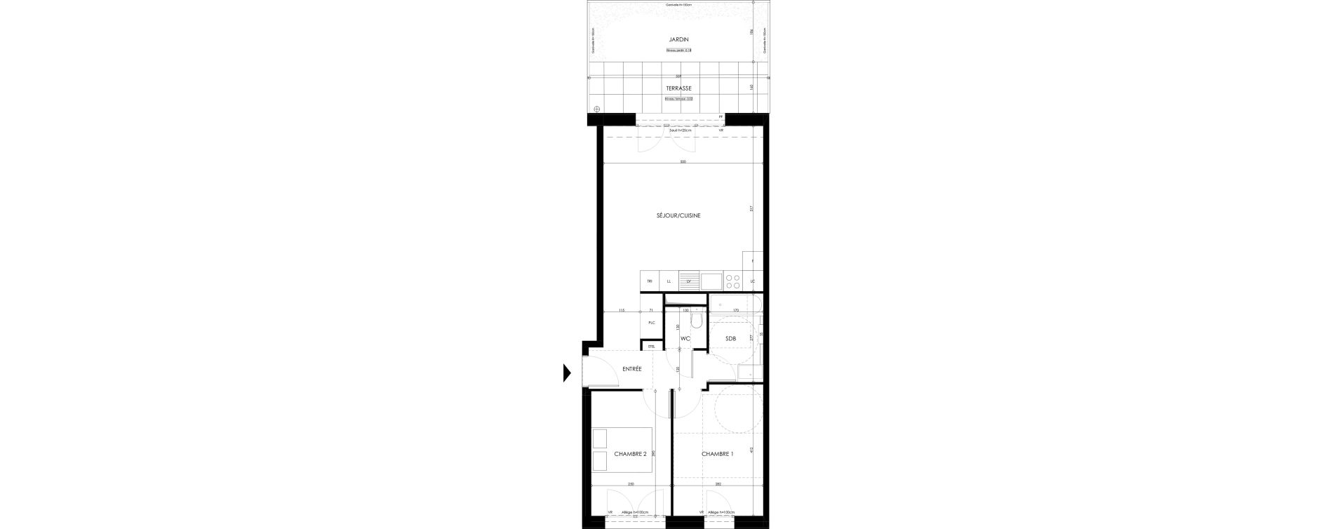 Appartement T3 de 60,94 m2 &agrave; Champs-Sur-Marne Les hauts de nesles