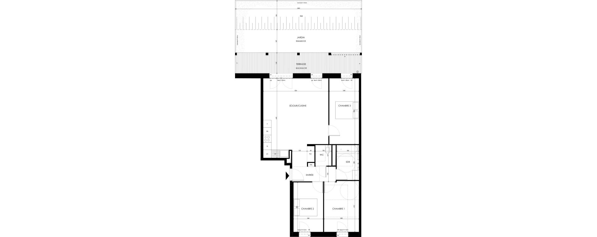 Appartement T4 de 78,56 m2 &agrave; Champs-Sur-Marne Les hauts de nesles