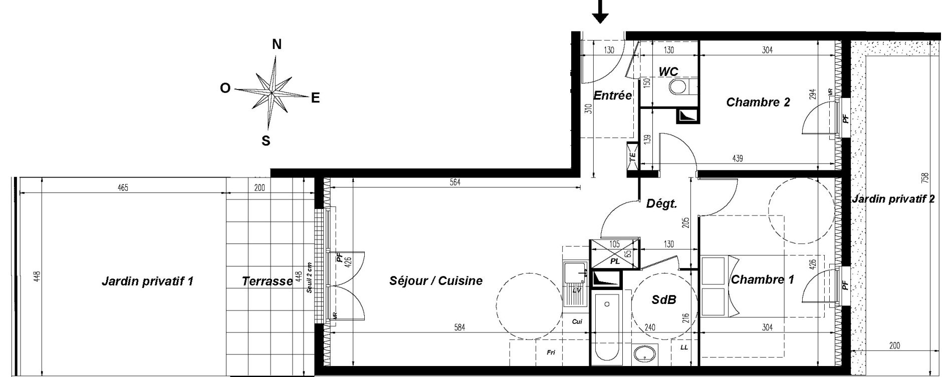 Appartement T3 de 64,00 m2 &agrave; Champs-Sur-Marne Centre