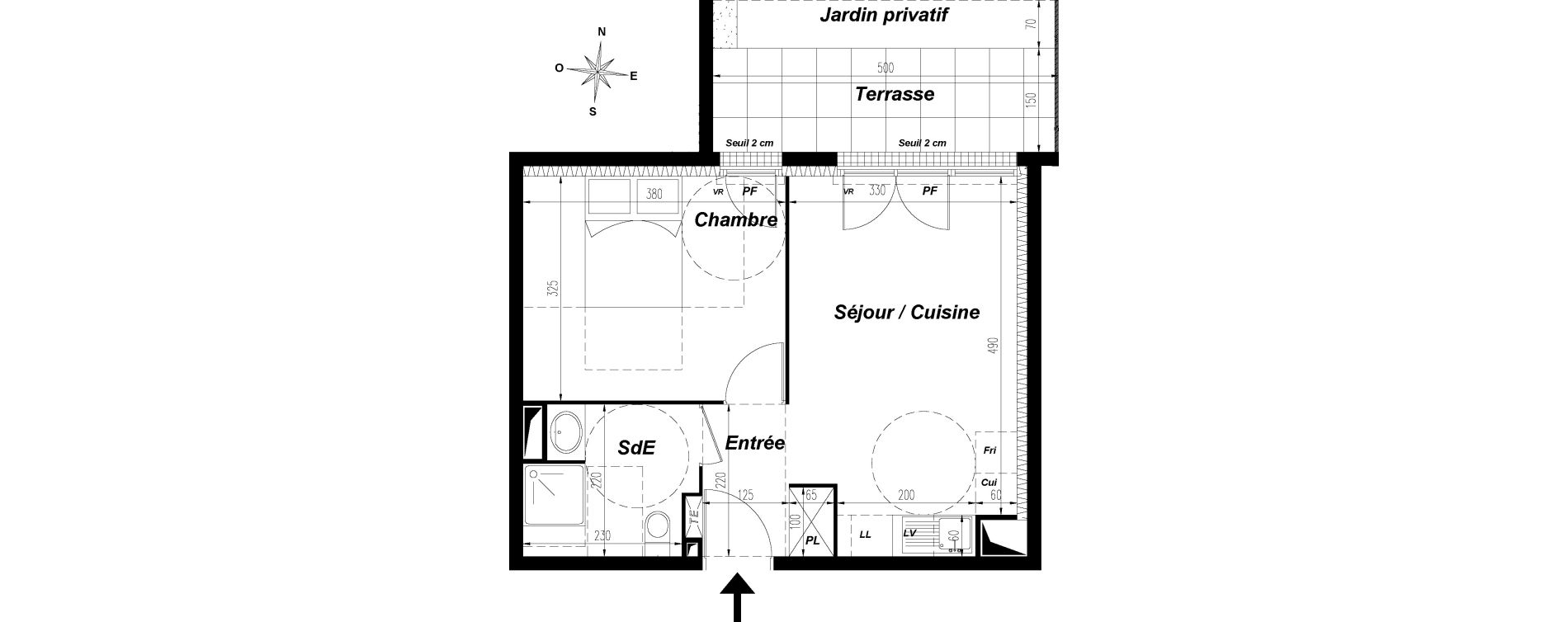 Appartement T2 de 37,97 m2 &agrave; Champs-Sur-Marne Centre