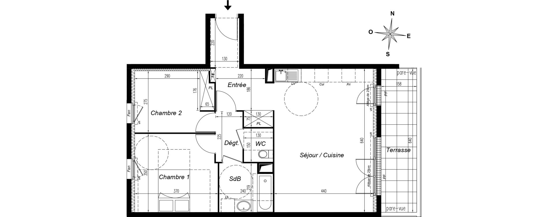 Appartement T3 de 65,63 m2 &agrave; Champs-Sur-Marne Centre