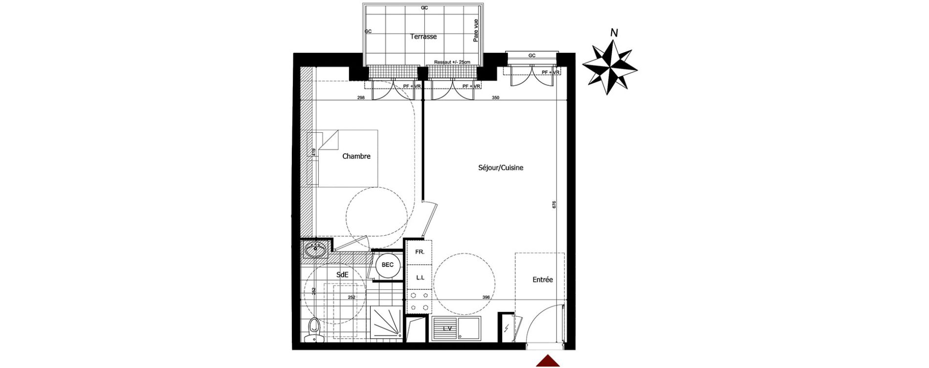 Appartement T2 de 41,66 m2 &agrave; Champs-Sur-Marne Centre