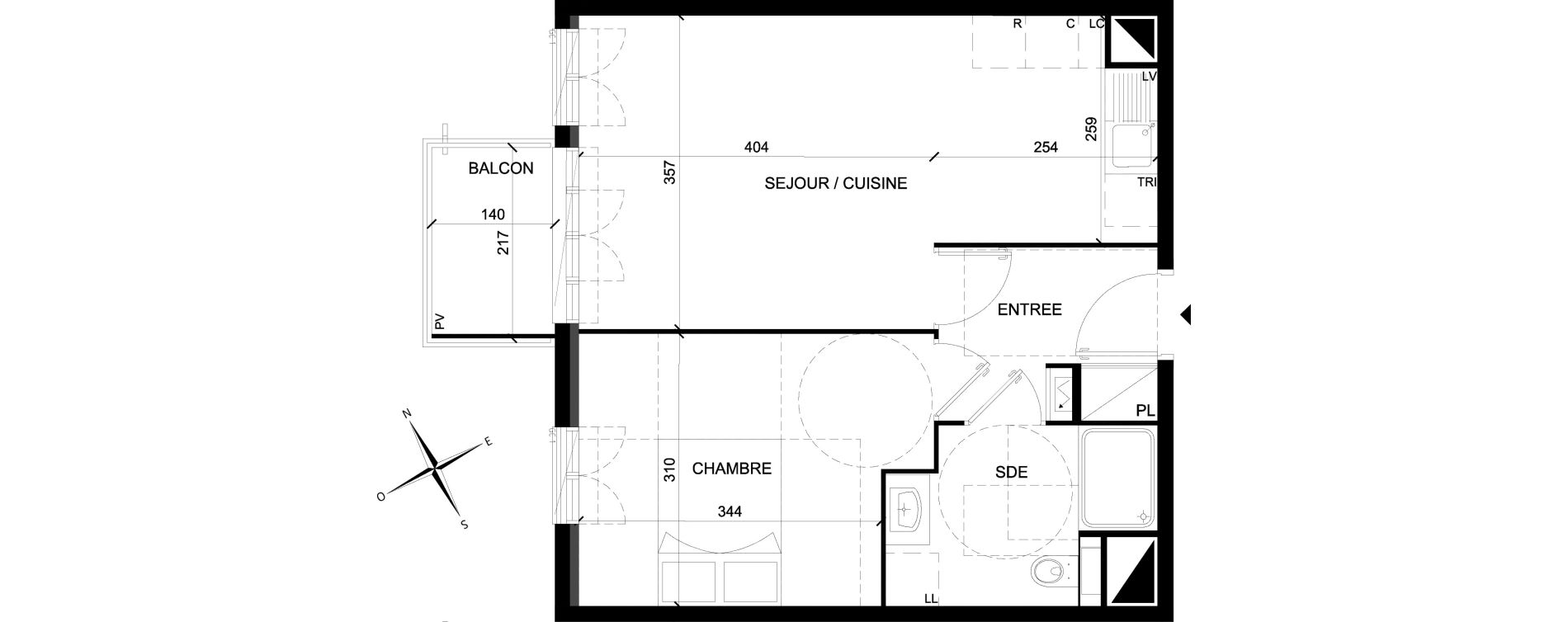 Appartement T2 de 42,10 m2 &agrave; Chelles Foch - de gaulle