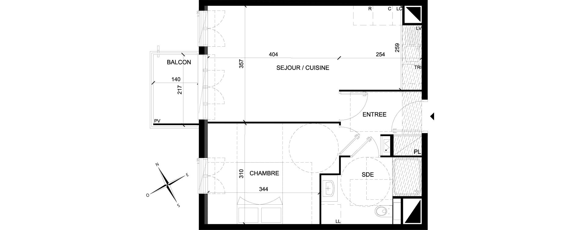Appartement T2 de 42,10 m2 &agrave; Chelles Foch - de gaulle