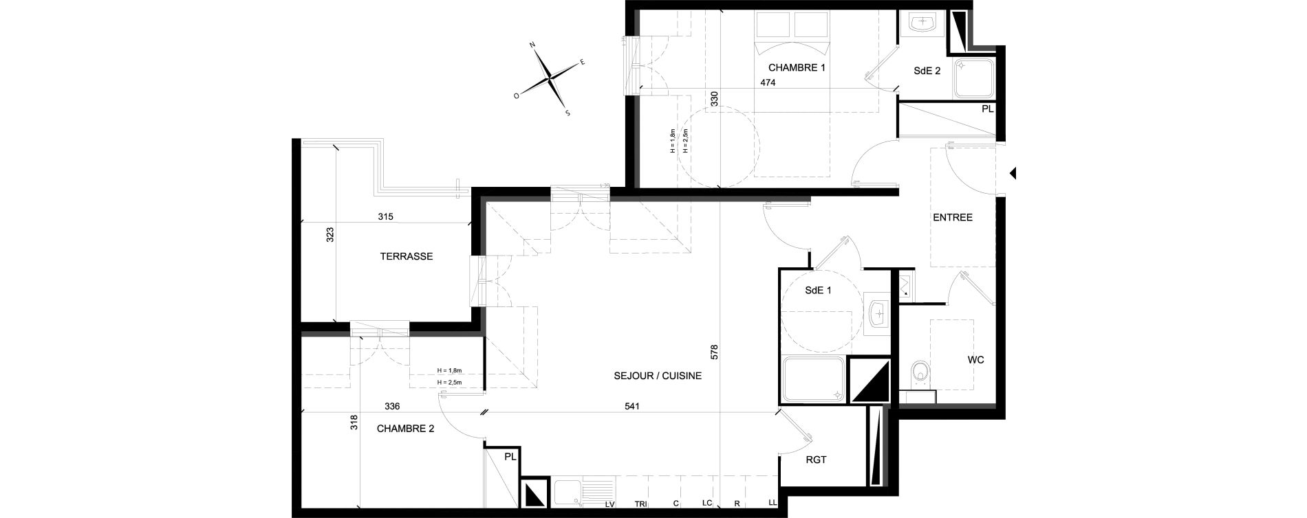 Appartement T3 de 72,00 m2 &agrave; Chelles Foch - de gaulle
