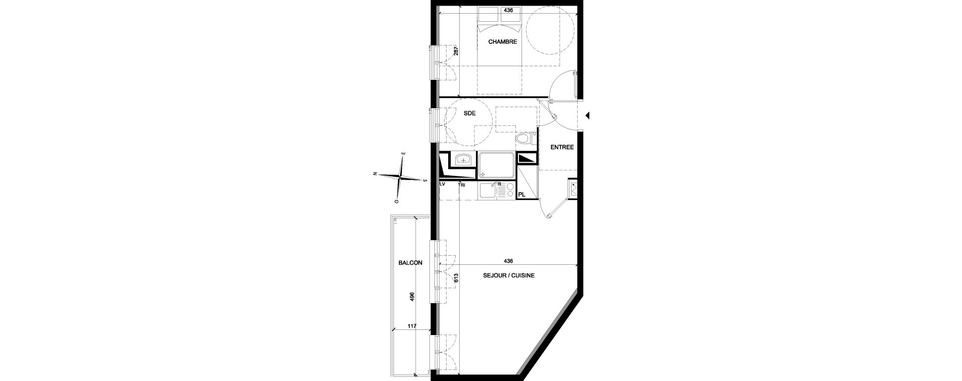 Appartement T2 de 46,45 m2 &agrave; Chelles Foch - de gaulle