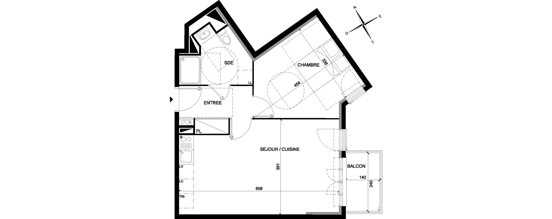 Appartement T2 de 47,51 m2 &agrave; Chelles Foch - de gaulle