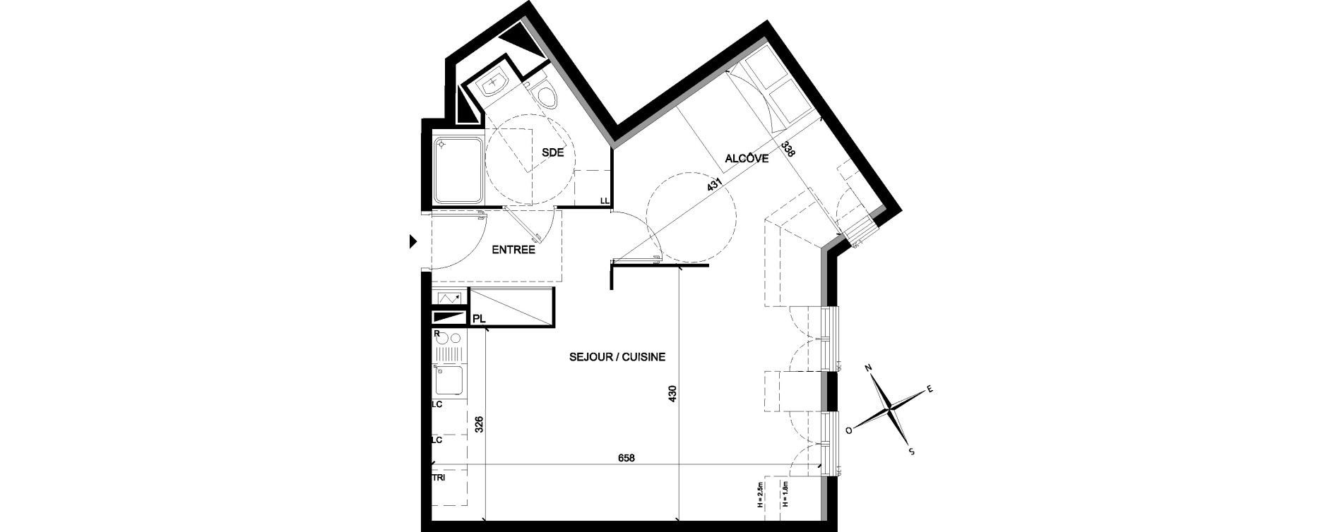 Appartement T2 de 45,22 m2 &agrave; Chelles Foch - de gaulle