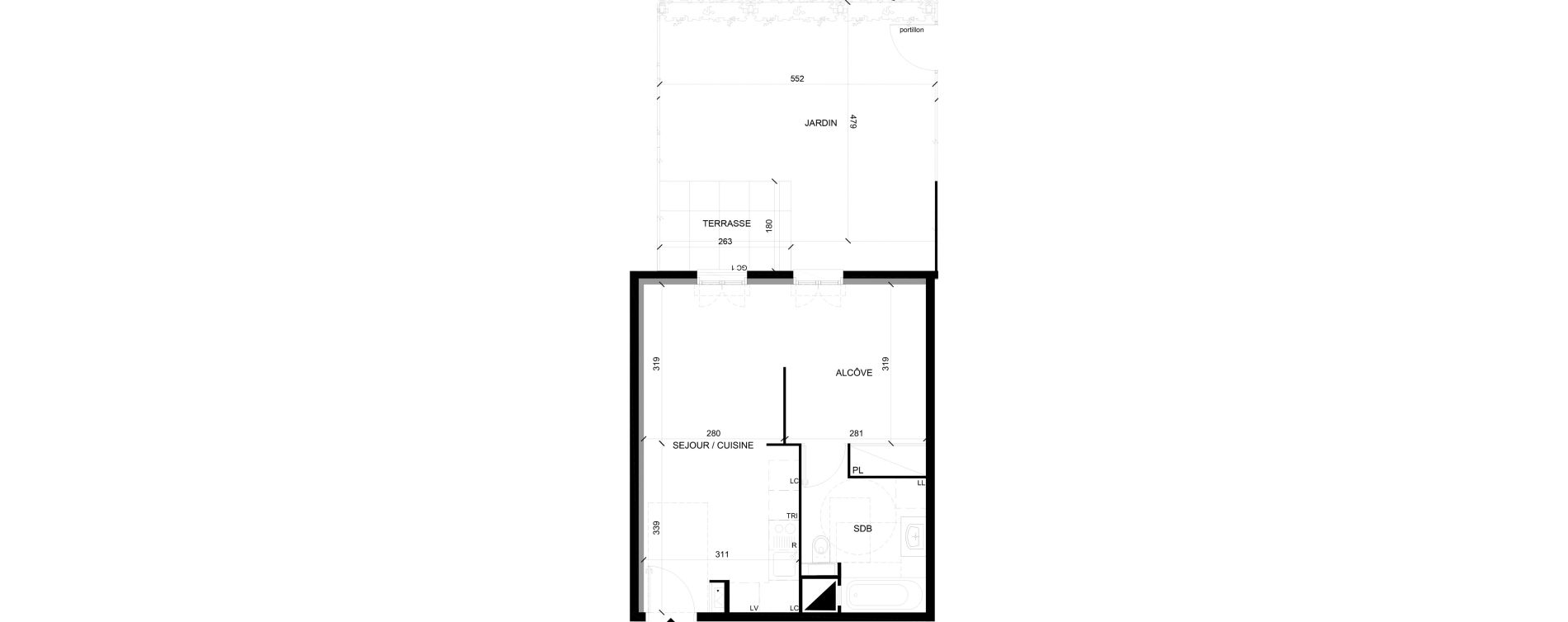 Appartement T1 de 35,75 m2 &agrave; Chelles Foch - de gaulle