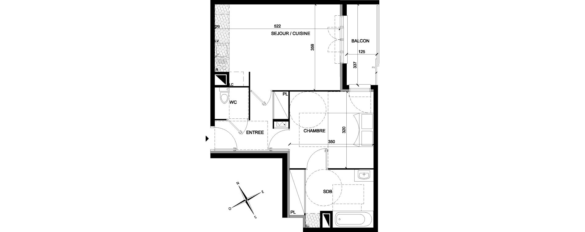 Appartement T2 de 44,59 m2 &agrave; Chelles Foch - de gaulle