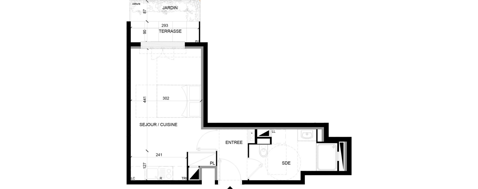 Appartement T1 de 27,25 m2 &agrave; Chelles Foch - de gaulle
