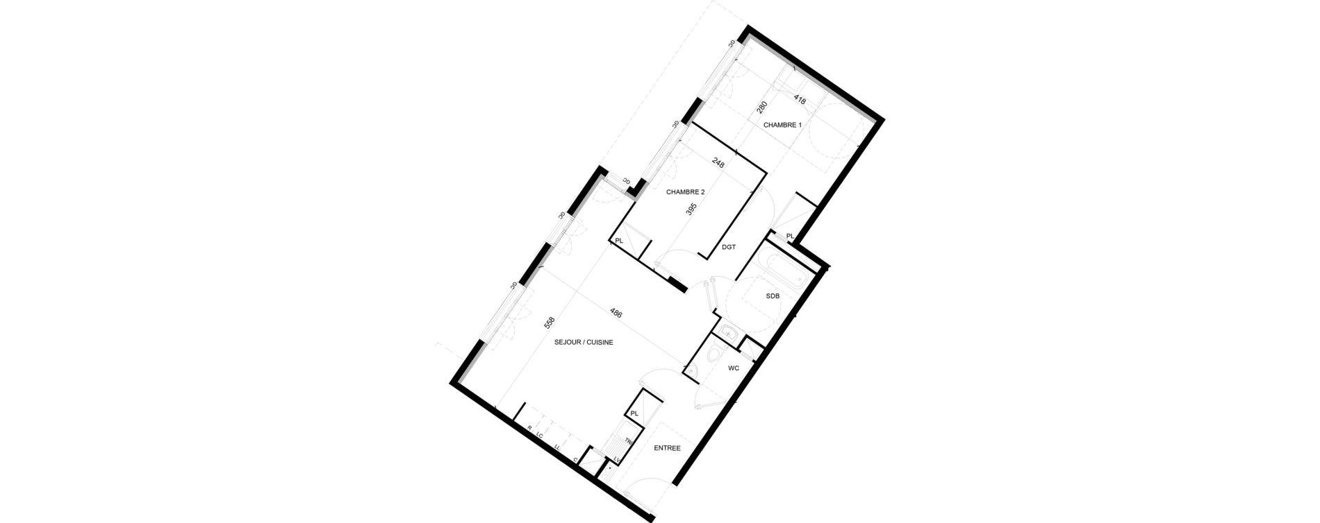 Appartement T3 de 65,66 m2 &agrave; Chelles Foch - de gaulle