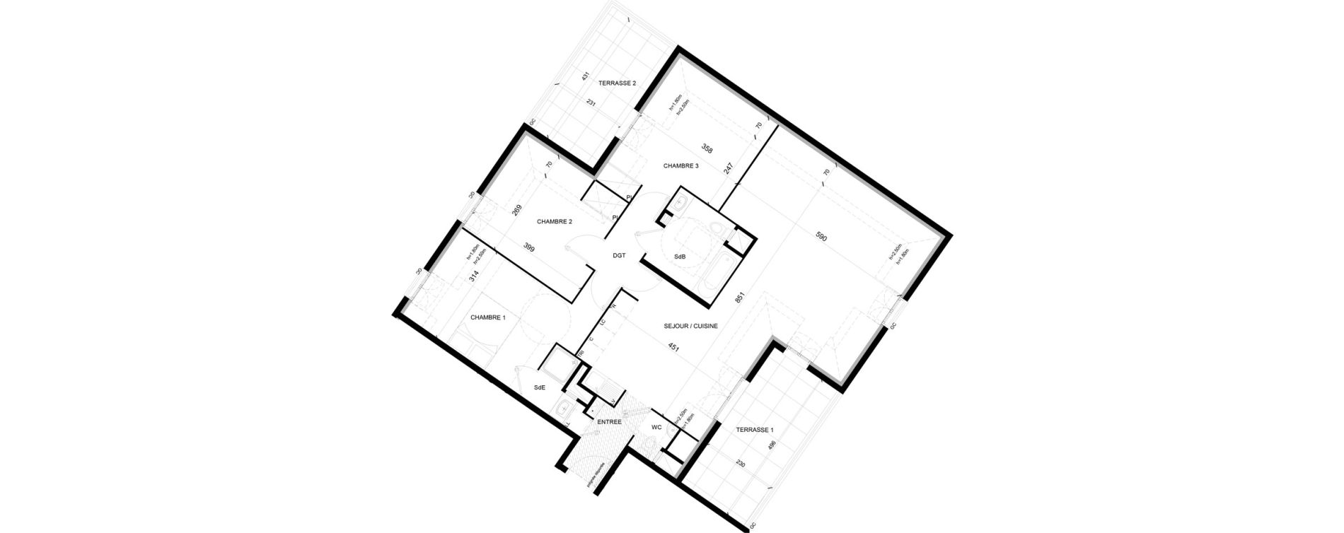 Appartement T4 de 85,19 m2 &agrave; Chelles Foch - de gaulle