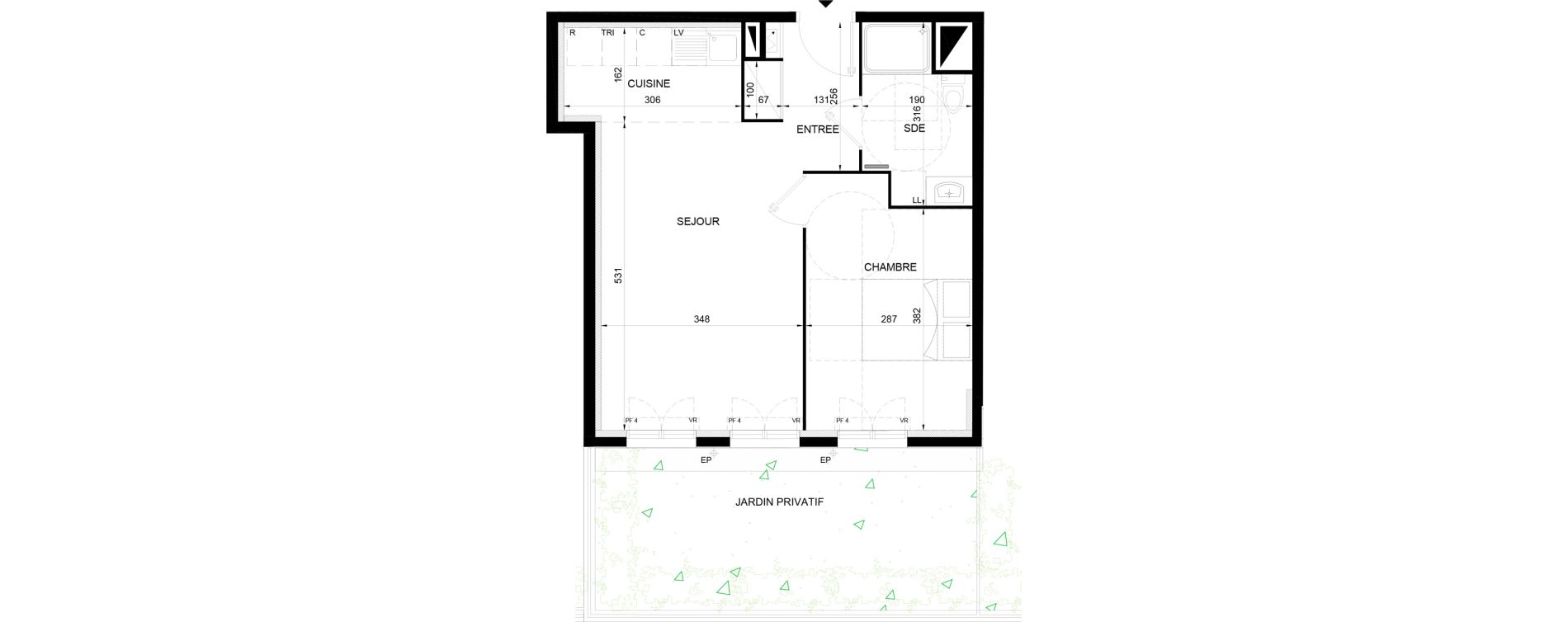 Appartement T2 de 44,25 m2 &agrave; Chelles Sud sncf