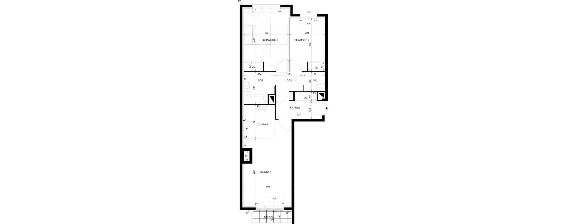 Appartement T3 de 62,00 m2 &agrave; Chelles Sud sncf