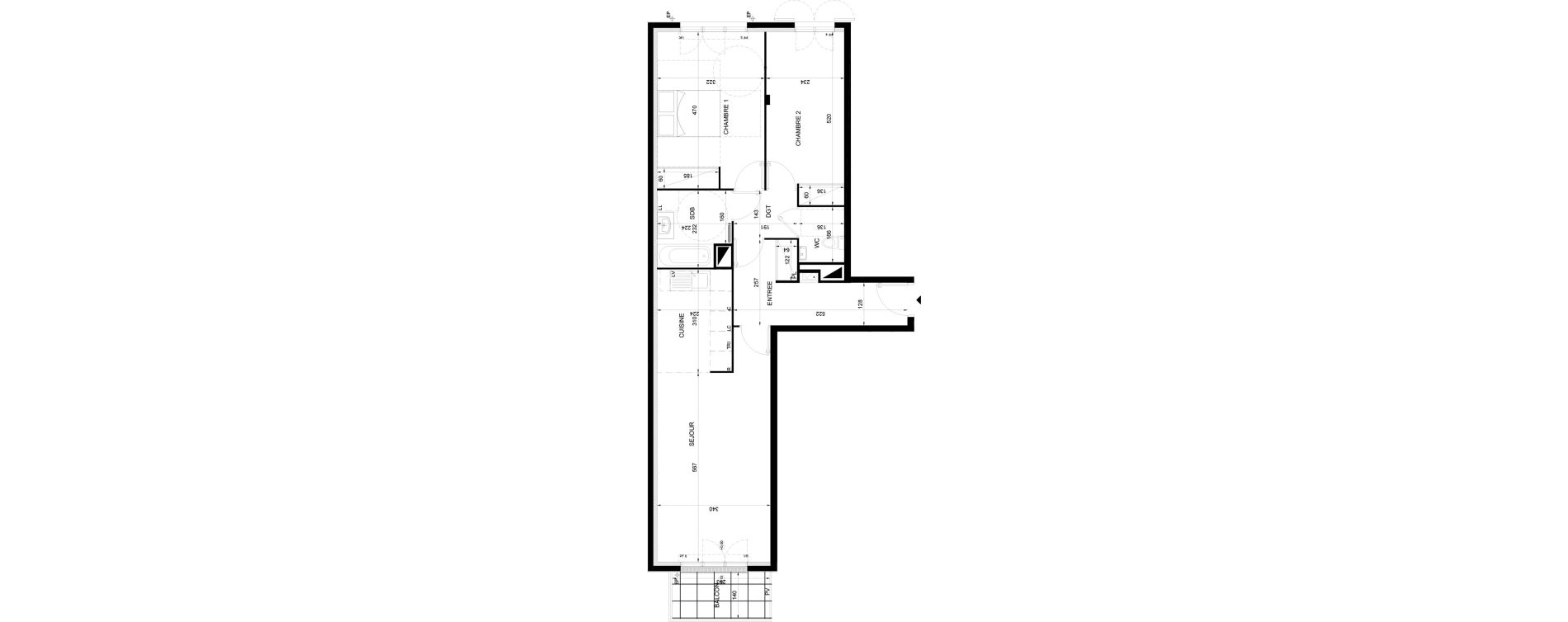 Appartement T3 de 73,39 m2 &agrave; Chelles Sud sncf