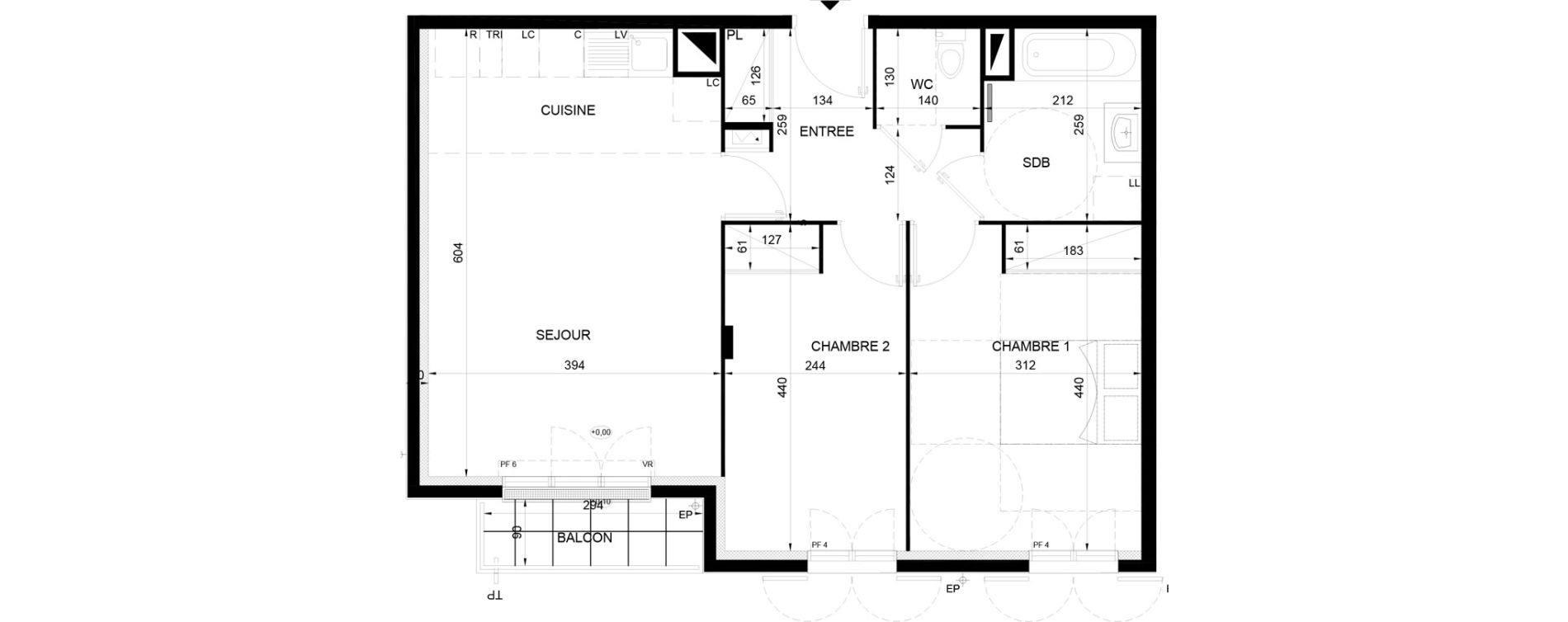 Appartement T3 de 61,41 m2 &agrave; Chelles Sud sncf