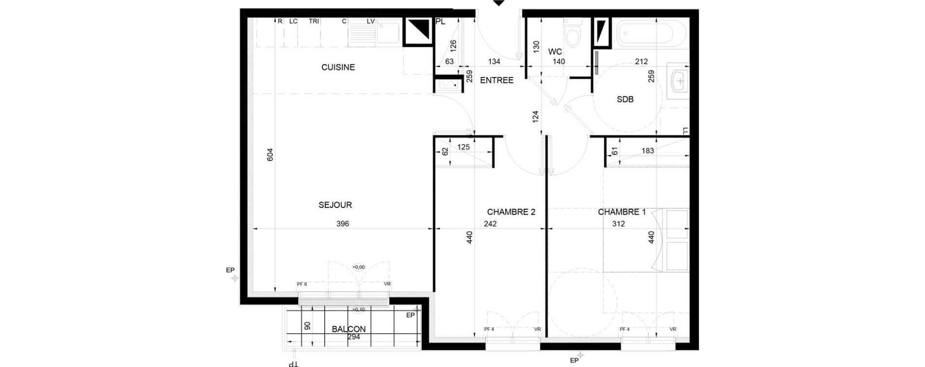 Appartement T3 de 61,43 m2 &agrave; Chelles Sud sncf