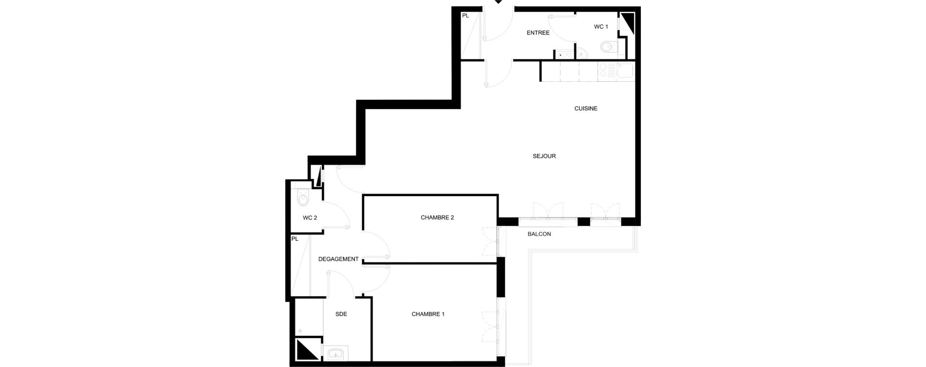 Appartement T3 meubl&eacute; de 77,23 m2 &agrave; Chelles Foch - de gaulle