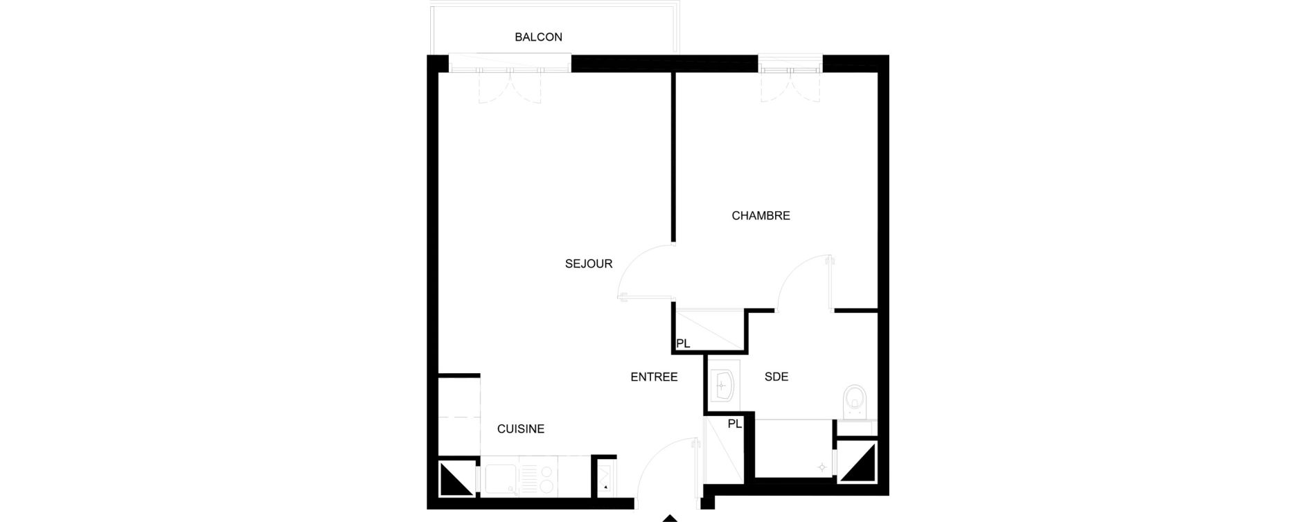 Appartement T2 meubl&eacute; de 41,90 m2 &agrave; Chelles Foch - de gaulle