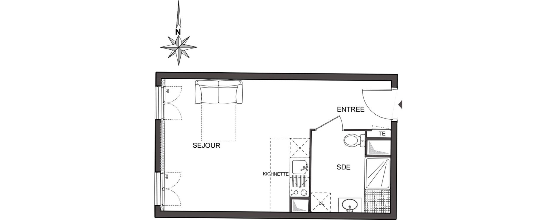 Appartement T1 de 27,00 m2 &agrave; Chelles Centre