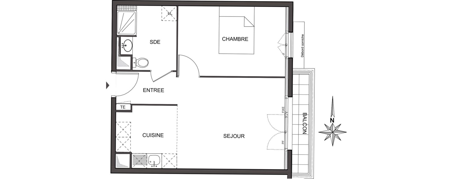 Appartement T2 de 42,00 m2 &agrave; Chelles Centre