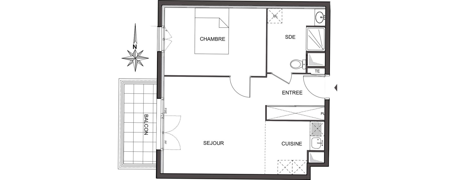 Appartement T2 de 43,50 m2 &agrave; Chelles Centre